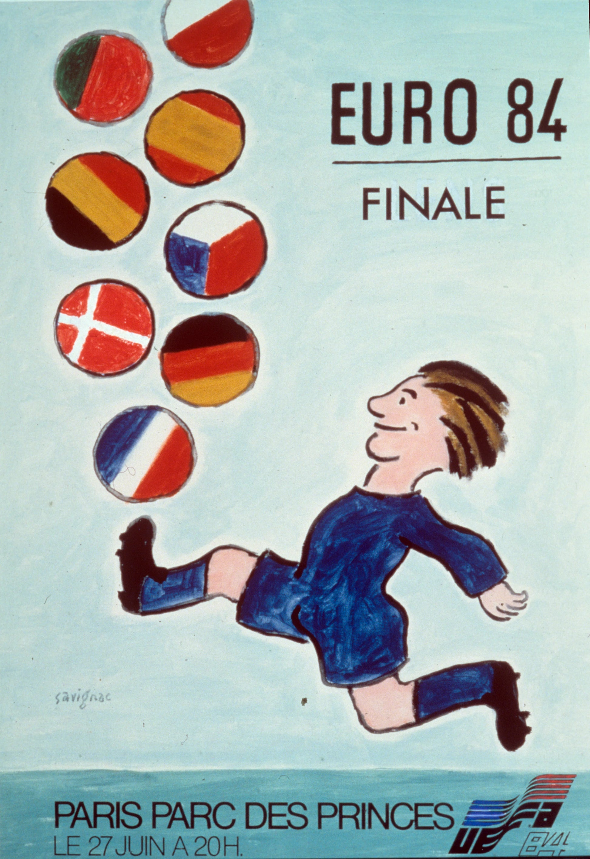 EURO 84 FINALE – PARIS, PARC DES PRINCES – FRANCE 1984- REPRO MOVIE POSTER, VINTAGE, HQ