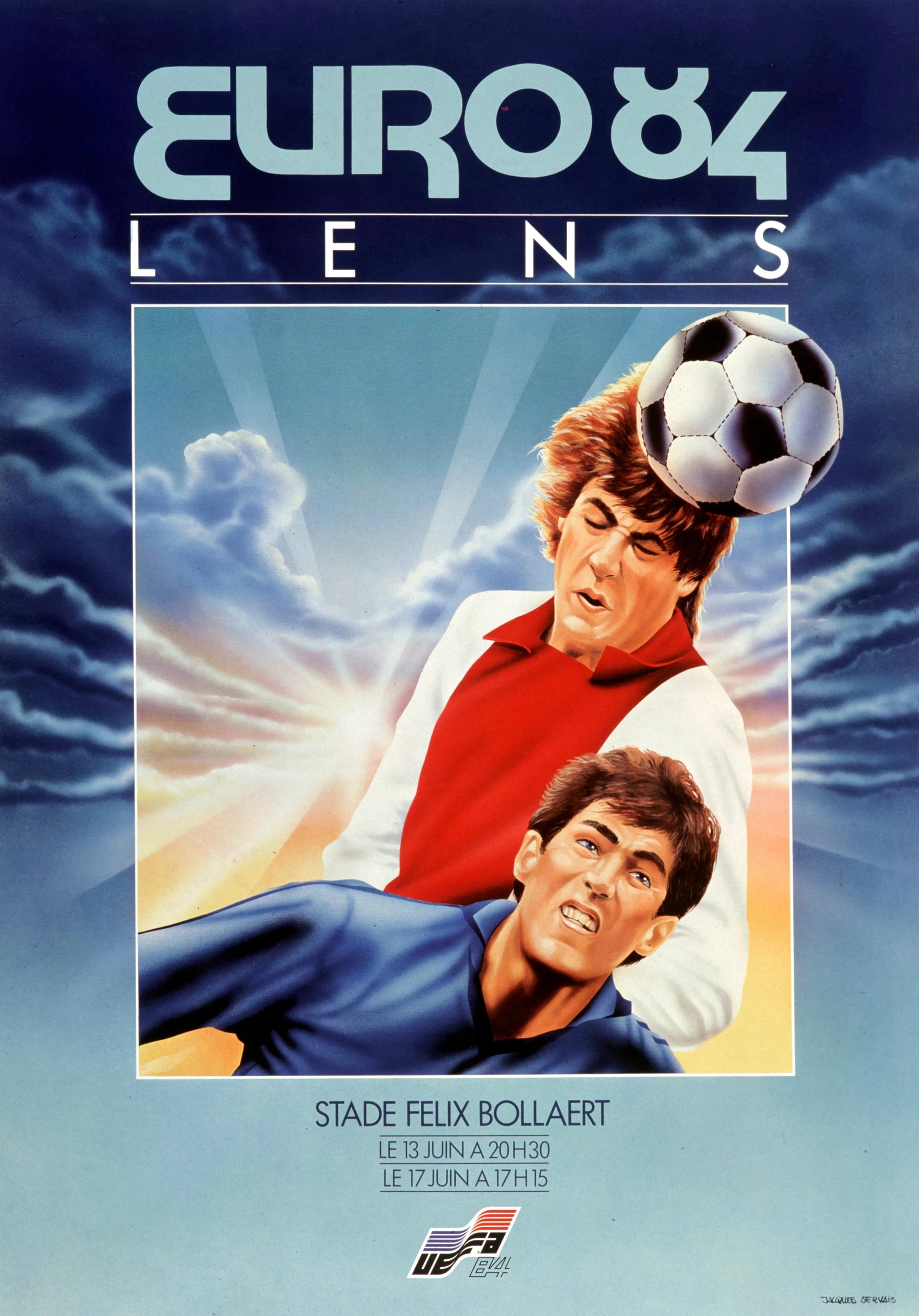 EURO 84 LENS – FÉLIX BOLLAERT STADE – HQ- REPRO MOVIE POSTER, VINTAGE, HQ