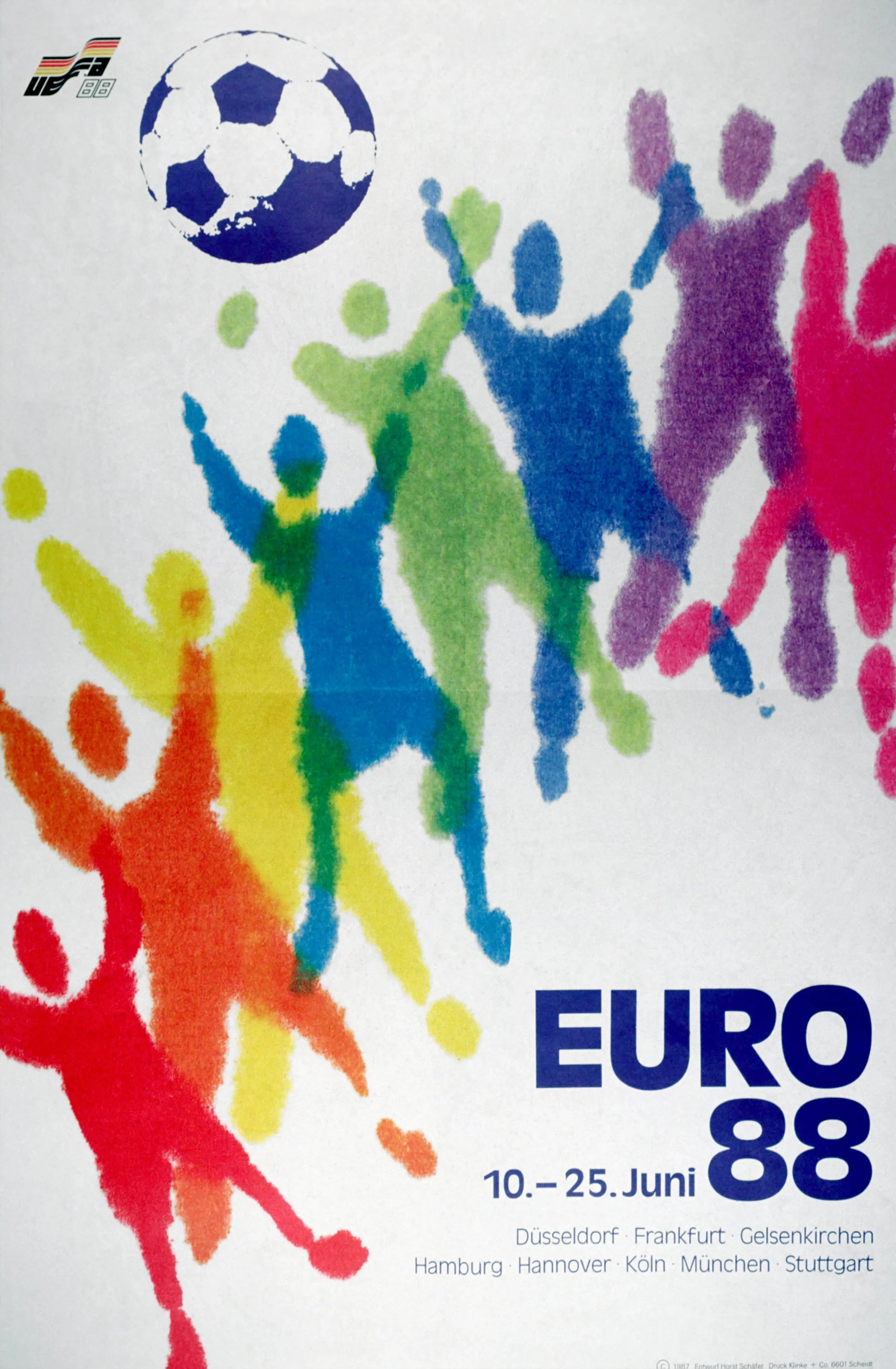 EURO 88 – ALLEMAGNE DE L’OUEST- REPRO MOVIE POSTER, VINTAGE, HQ