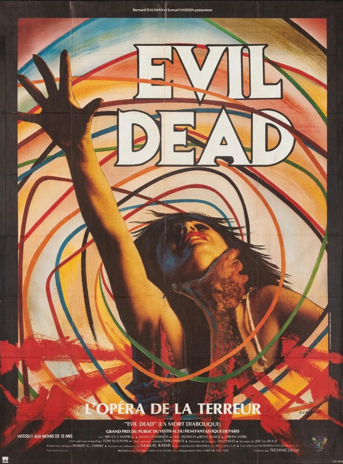 EVIL DEAD, L’OPÉRA DE LA TERREUR, 1987, REPRO AFFICHE CINÉMA VINTAGE, HQ REPRO AFFICHE CINEMA VINTAGE