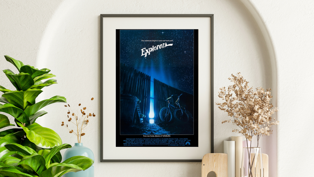 Affiche Explorers (1985). Film culte SF et aventure signé Joe Dante. Reproduction haute qualité – Poster Hub Studio.