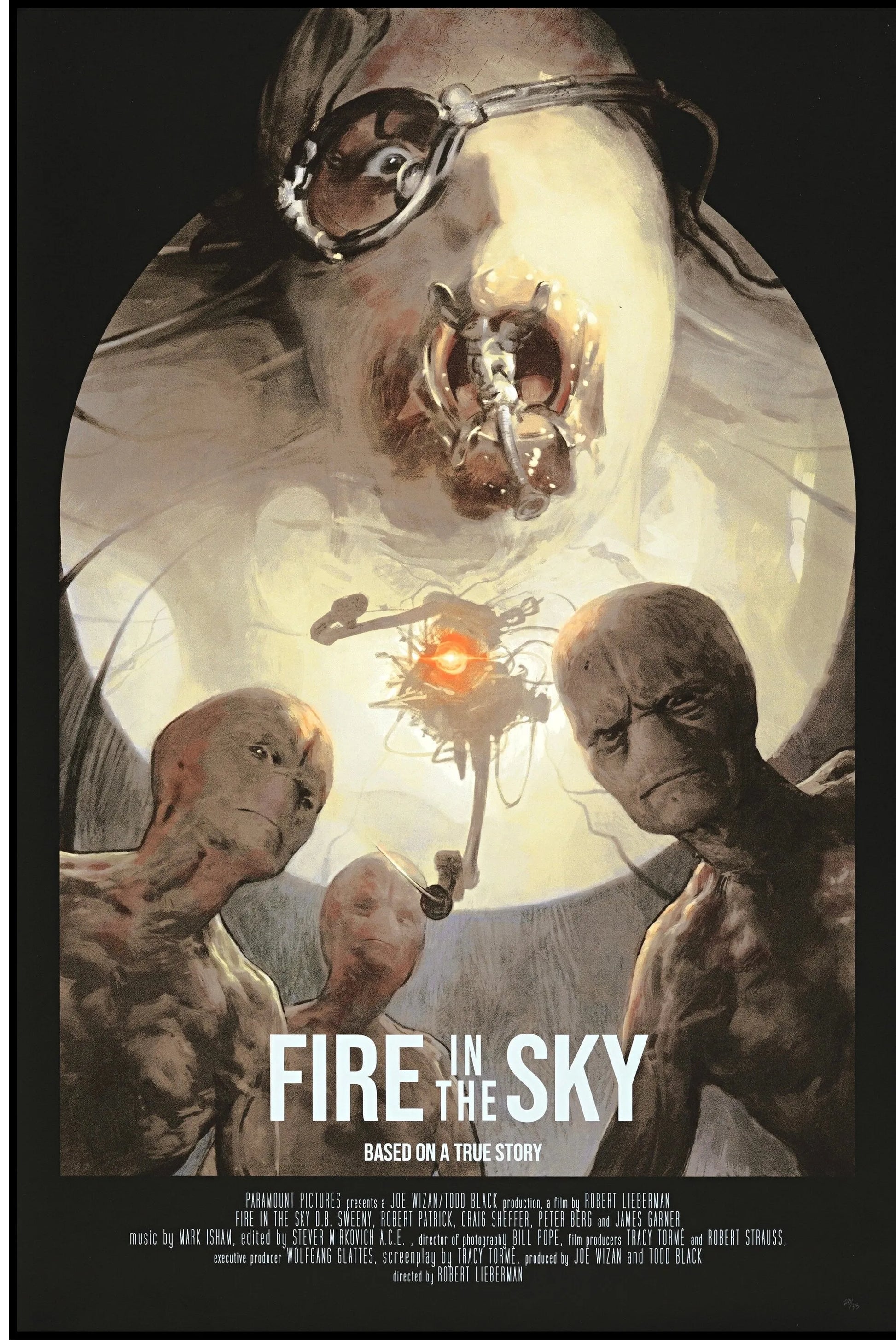 FIRE IN THE SKY – D.B. SWEENEY – 1993, AFFICHE VINTAGE CINÉMA RÉTRO, HQ