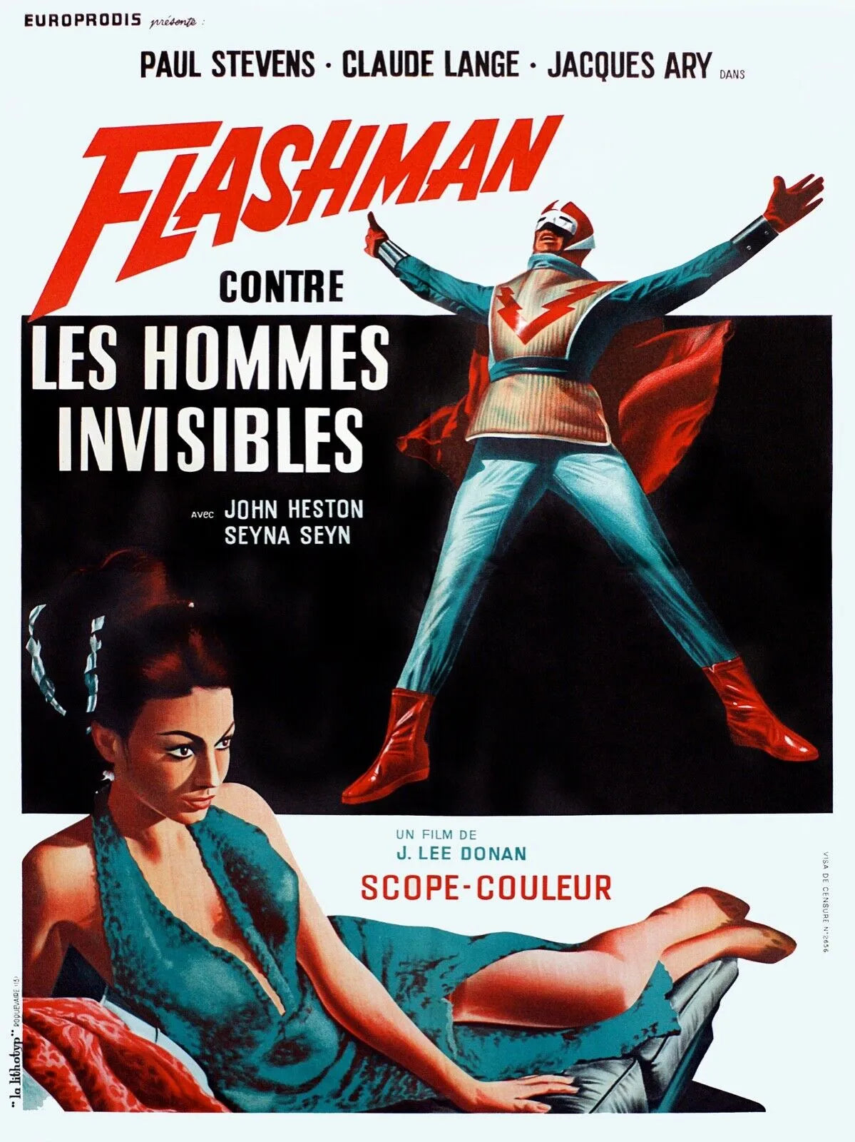 FLASHMAN CONTRE LES HOMMES INVISIBLES, REPRO AFFICHE CINEMA HQ
