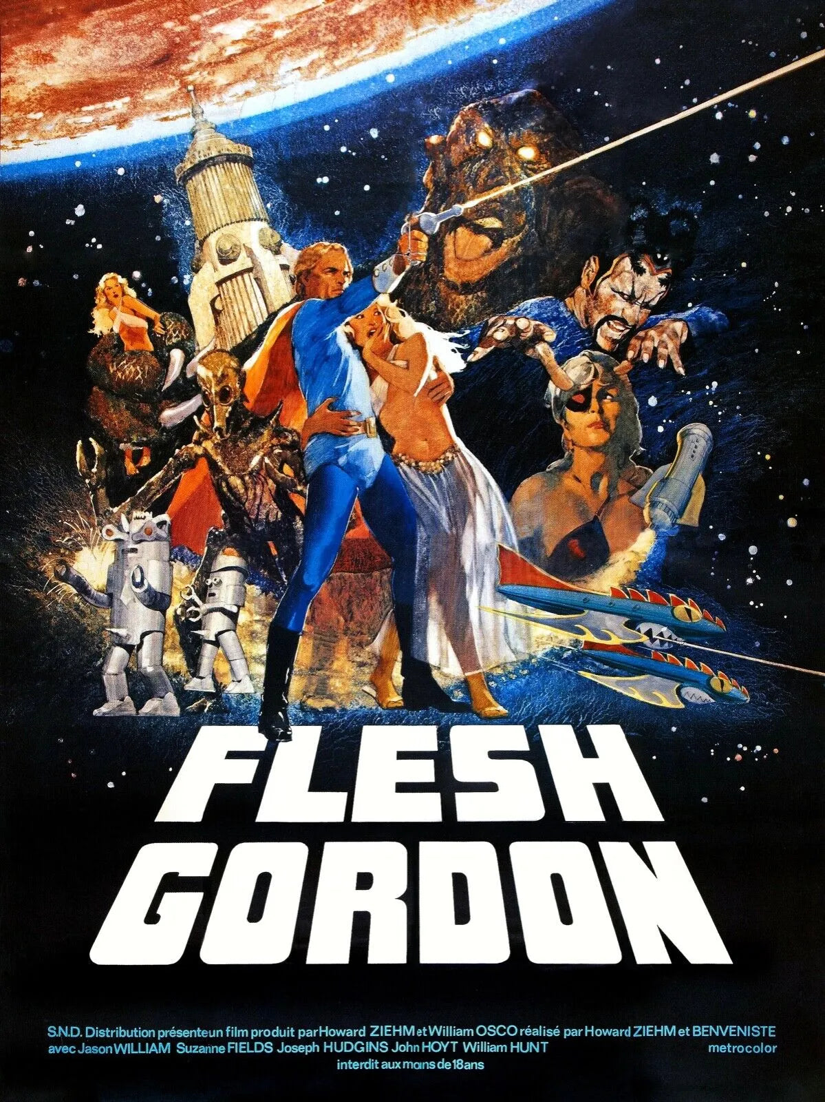 FLESH GORDON, JASON WILLIAMS, 1974, REPRO MOVIE POSTER, VINTAGE, HQ
