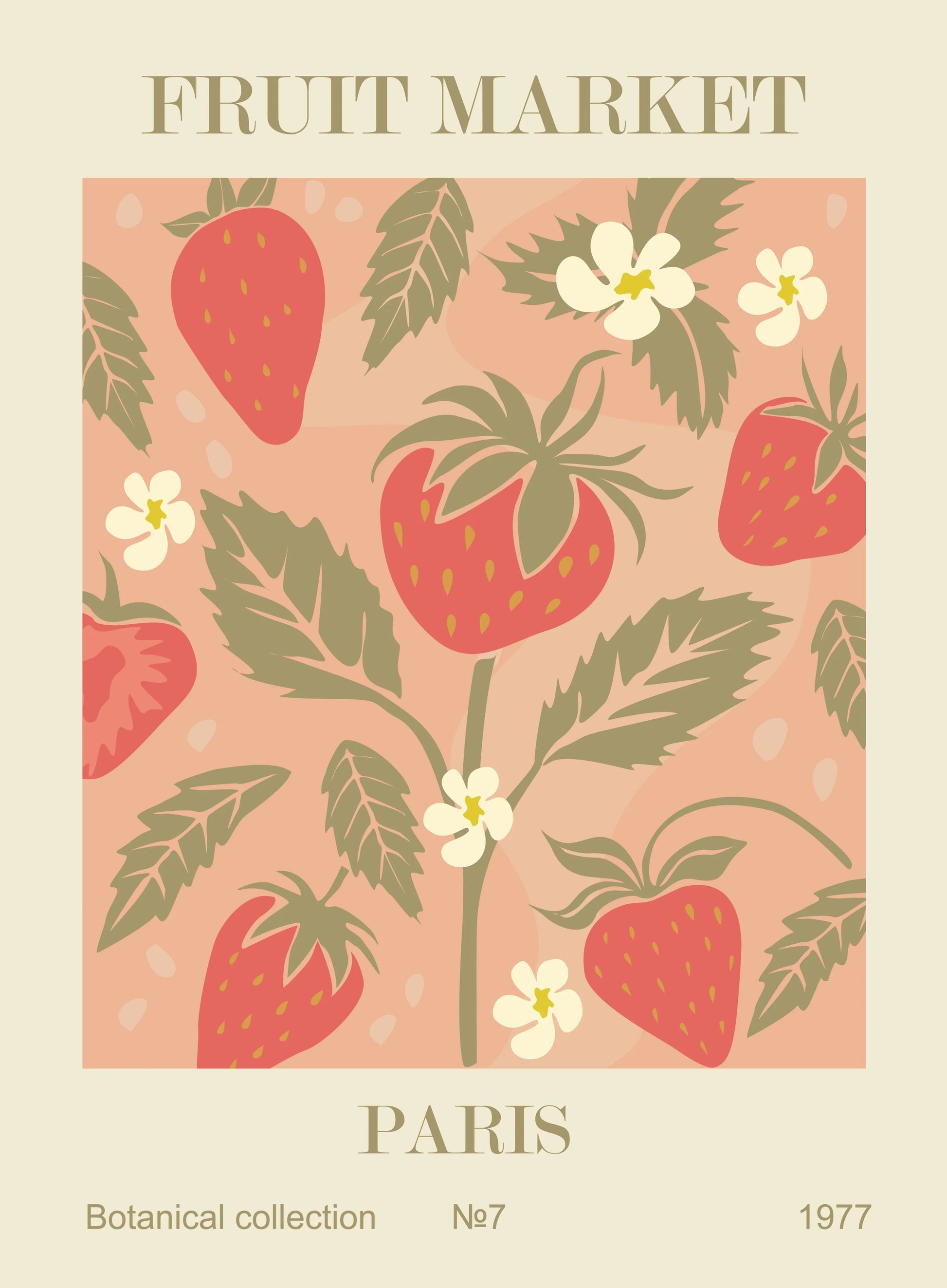 FLOWER MARKET PARIS - REPRO POSTER, VINTAGE, HQ.