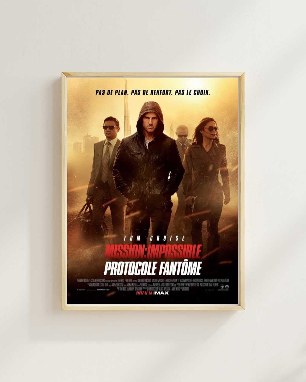 MISSION: IMPOSSIBLE – GHOST PROTOCOL (2011) – TOM CRUISE – ACTION SPY FILM POSTER – REPRODUCTION – POSTER HUB STUDIO – HQ