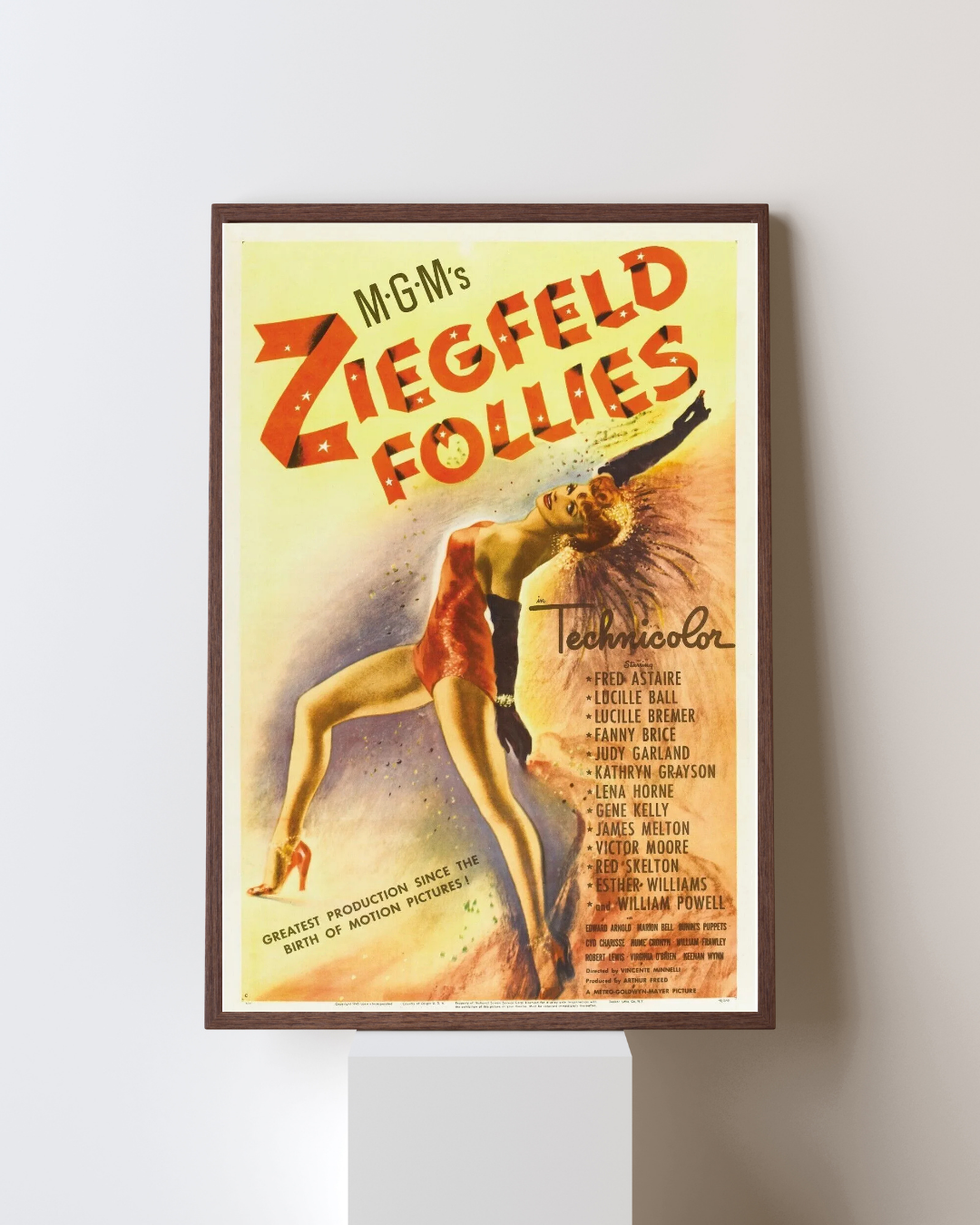 ZIEGFELD FOLLIES, FRED ASTAIRE, 1945, reproducción de cartel de cine, HQ