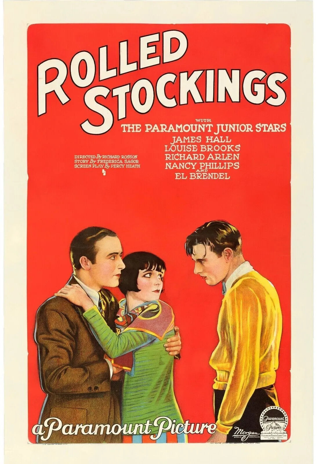 FRERES ENNEMIS, JAMES HALL, 1927, REPRO MOVIE POSTER, VINTAGE, HQ