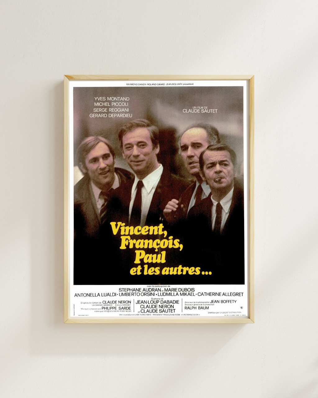VINCENT, FRANÇOIS, PAUL ET LES AUTRES, repro affiche de cinema, HQ