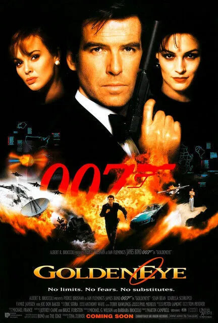 GOLDENEYE, PIERCE BROSNAN, 1995, REPRO MOVIE POSTER, VINTAGE, HQ