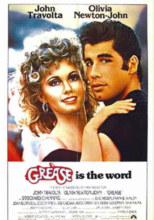 GREASE IN THE WORD, TRAVOLTA, REPRO AFFICHE CINEMA MUSIQUE VINTAGE HQ