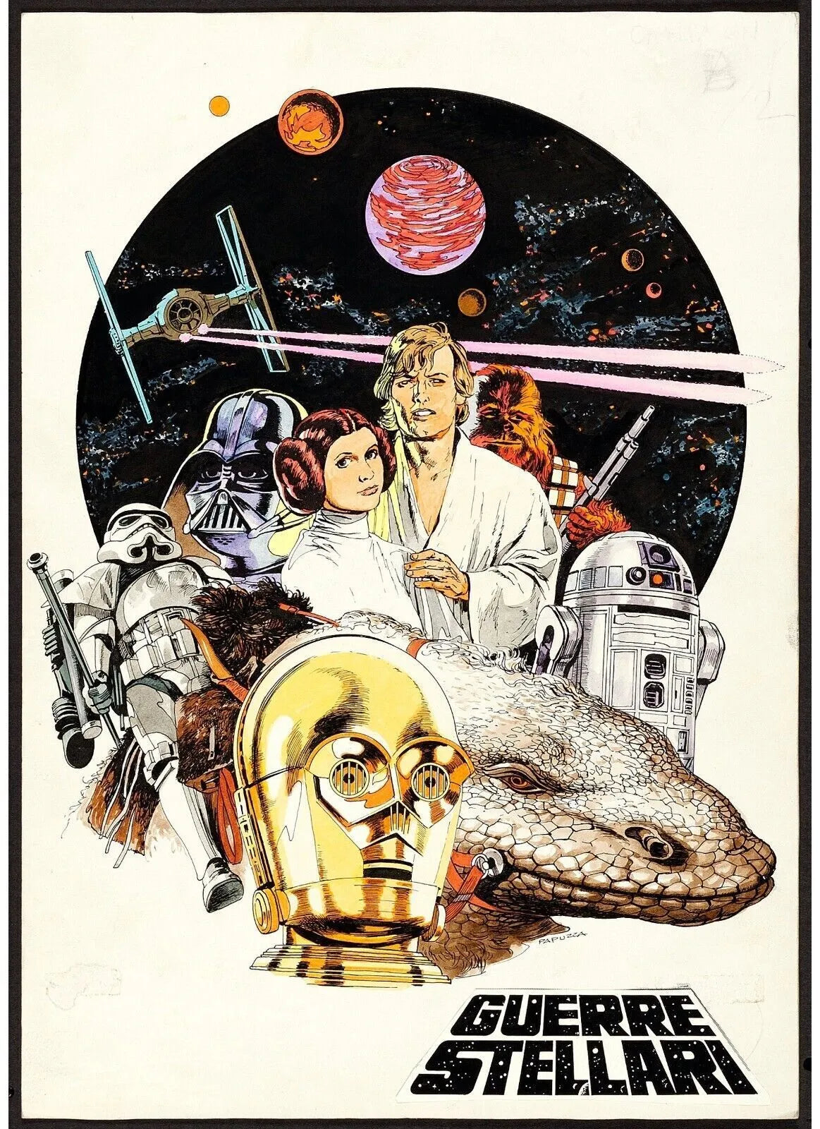 GUERRE STELLARI, MARK HAMILL, 1977, REPRO MOVIE POSTER, VINTAGE, HQ.