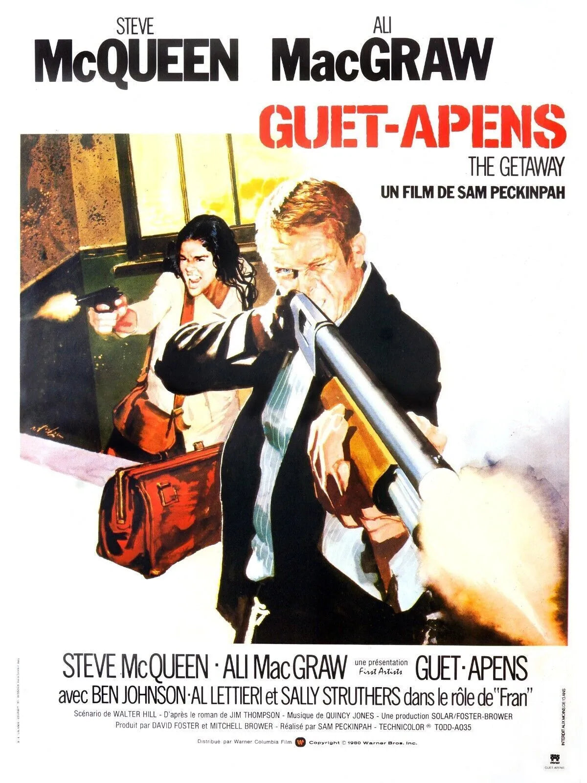GUET-APENS, STEVE MCQUEEN, 1972, REPRO AFFICHE CINEMA VINTAGE, REPRO AFFICHE VINTAGE