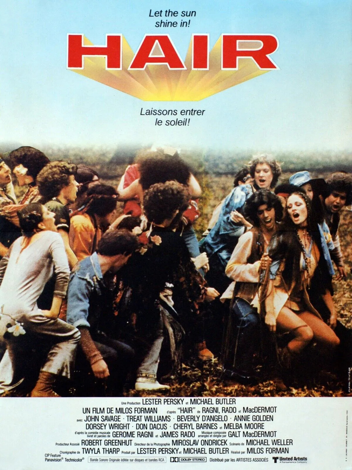 HAIR, JOHN SAVAGE, 1979, REPRO MOVIE POSTER, VINTAGE, HQ.