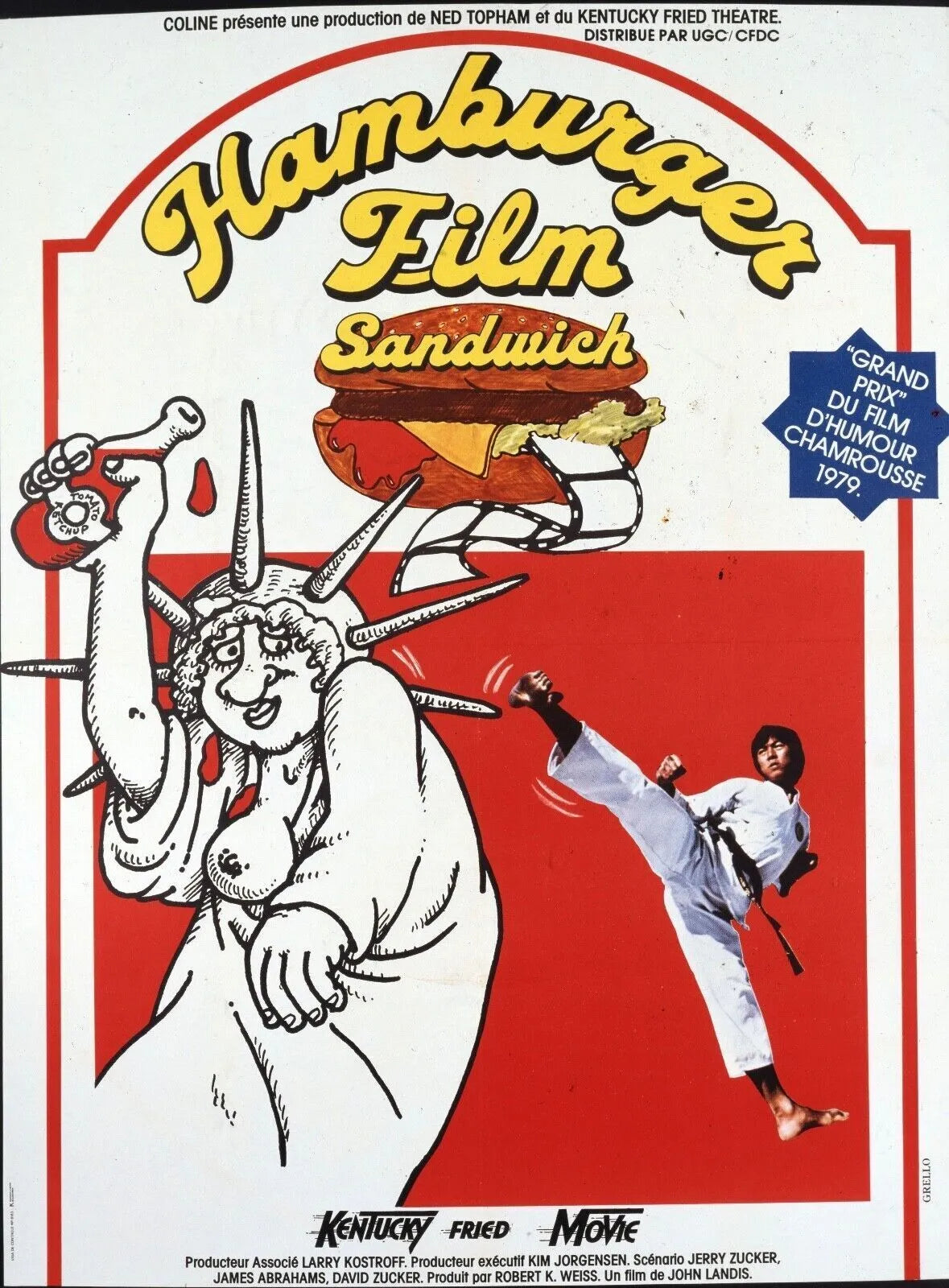 HAMBURGER FILM SANDWICH, KENTUCKY FRIED MOVIE, 1977, REPRO MOVIE POSTER, VINTAGE, HQ.