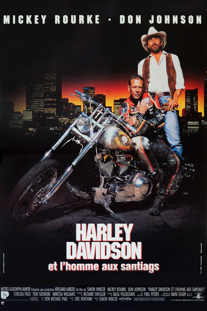 HARLEY DAVIDSON ET L'HOMME AUX SANTIAGS, REPRO AFFICHE CINEMA HQ