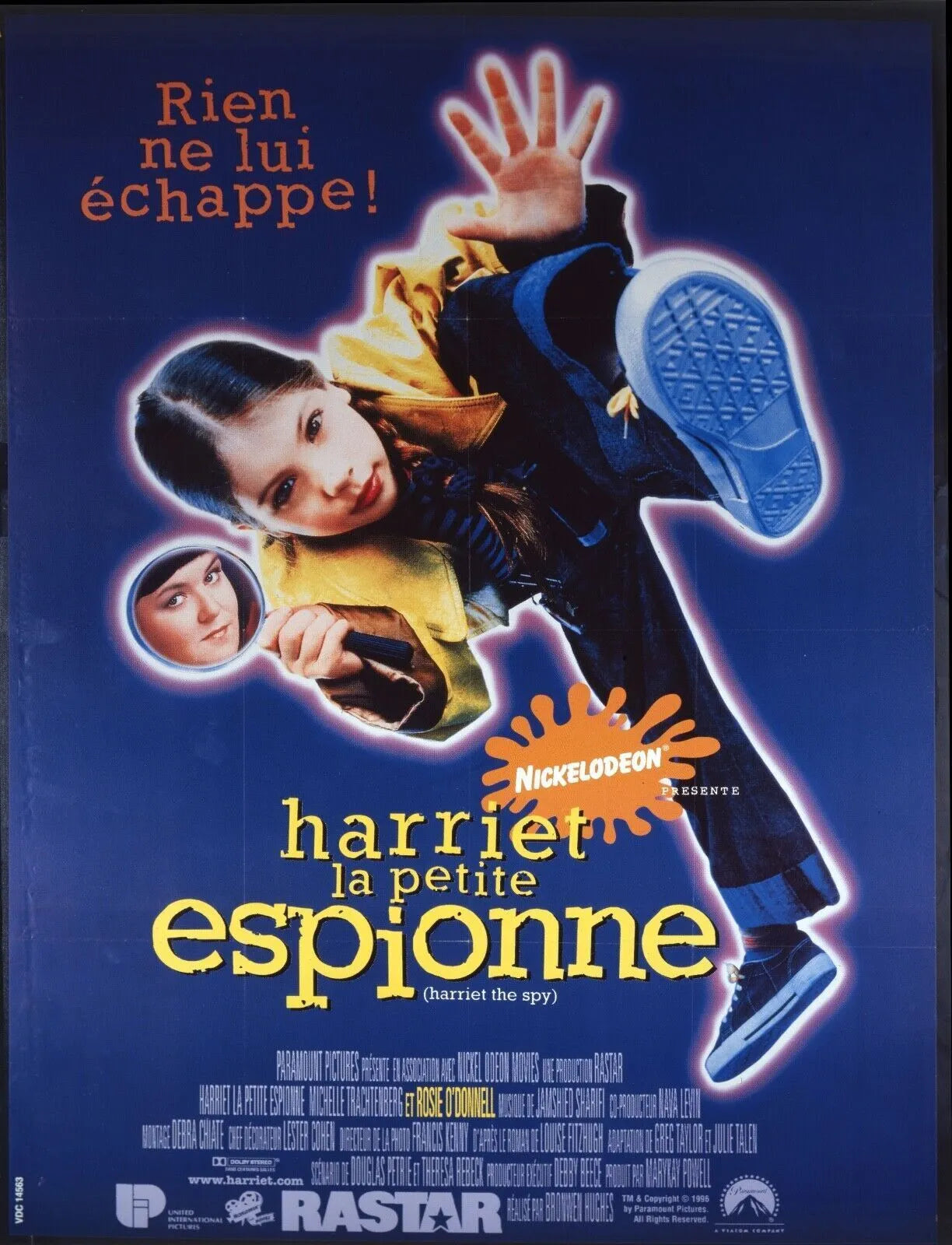 HARRIET LA PETITE ESPIONNE, MICHELLE TRACHTENBERG, 1996, REPRO MOVIE POSTER, VINTAGE, HQ