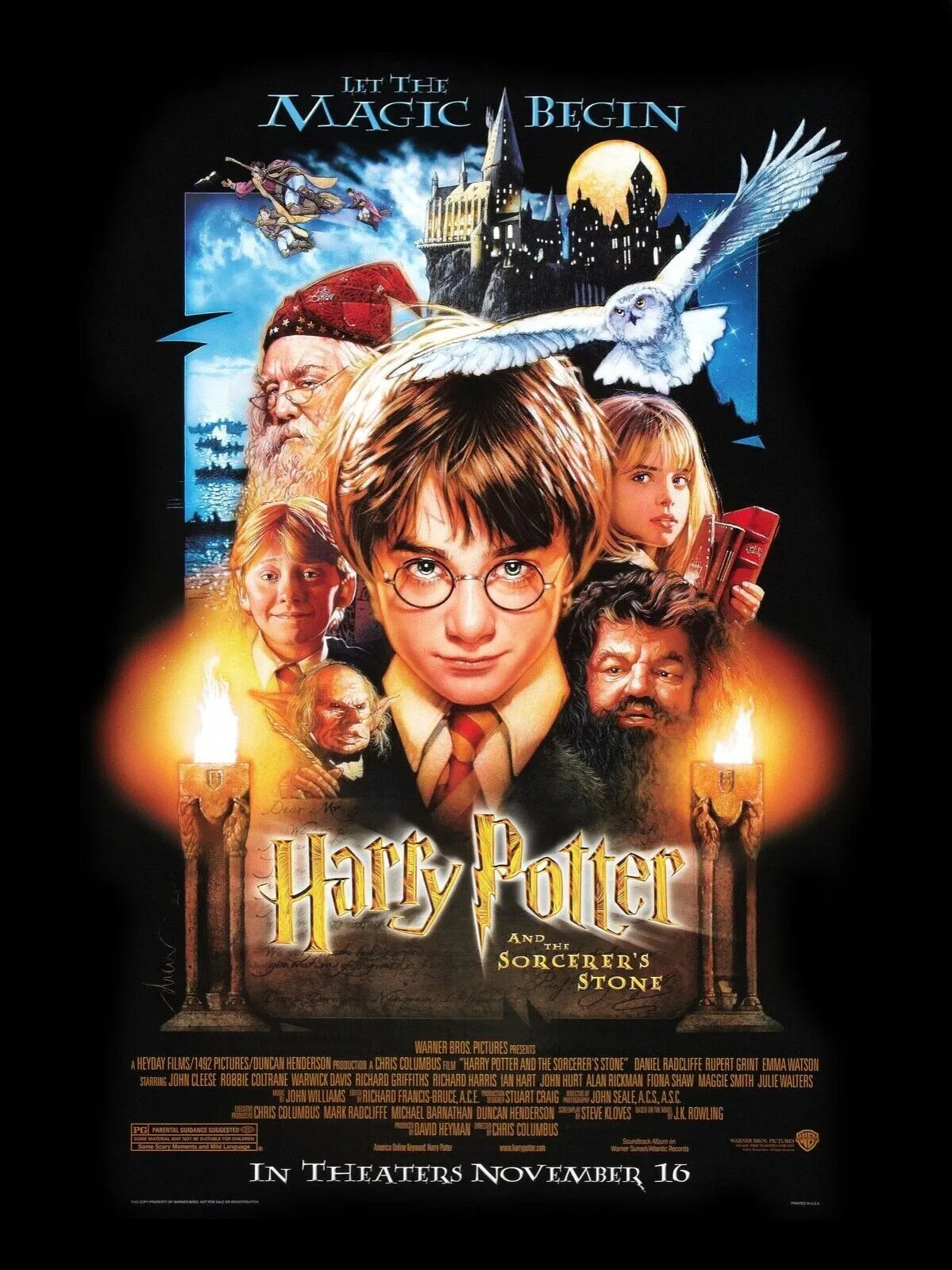 HARRY POTTER AND THE SORCERER'S STONE - Repro Affiche Cinéma et Toile HQ