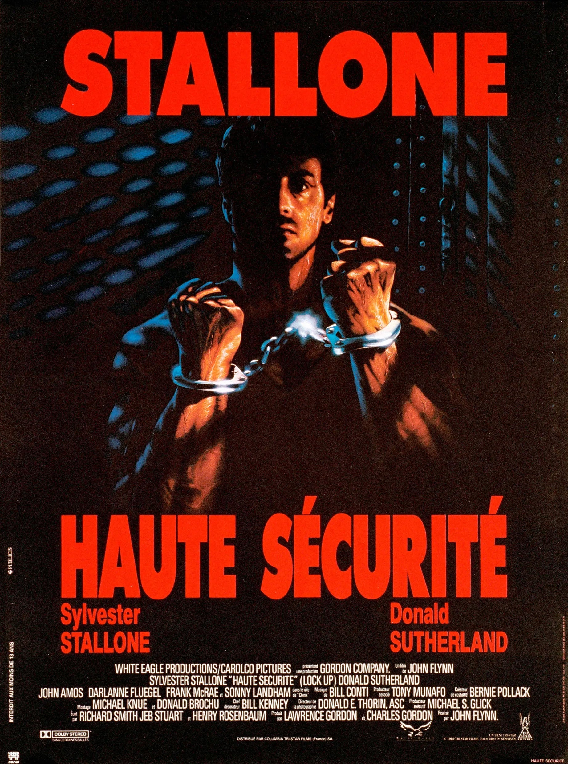 HAUTE SÉCURITÉ – AFFICHE VINTAGE CINÉMA RÉTRO, 1989, SYLVESTER STALLONE