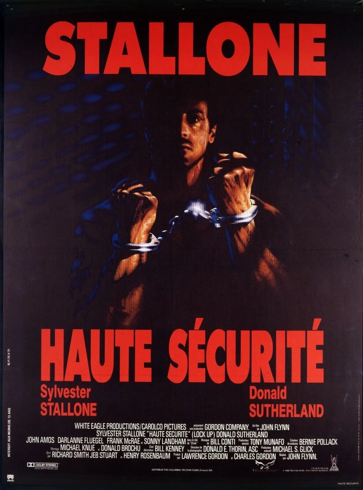 HAUTE SÉCURITÉ STALLONE SYLVESTER, 1989, REPRO MOVIE POSTER HQ