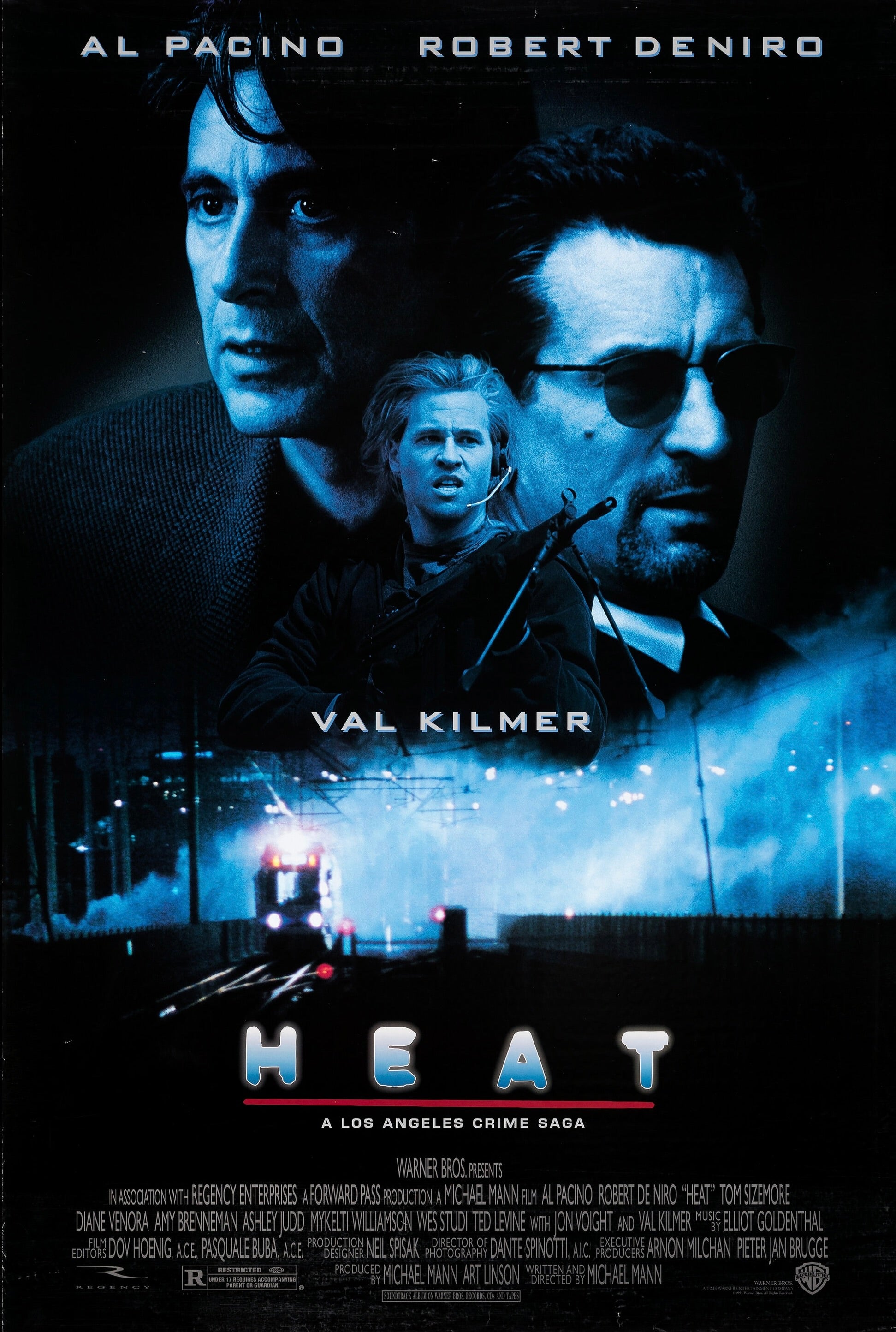 HEAT — FILM DE MICHAEL MANN (1995) — AL PACINO — ROBERT DE NIRO — AFFICHE CINÉMA THRILLER POLICIER — REPRODUCTION — POSTER HUB STUDIO — HQ