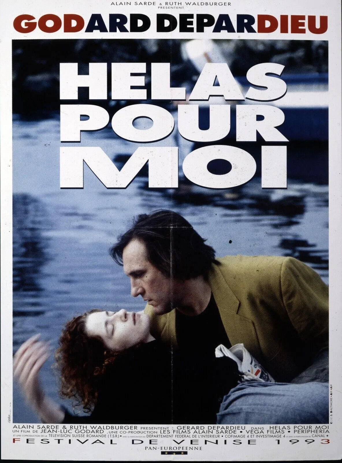 HELAS POUR MOI, GÉRARD DEPARDIEU, 1993, REPRO MOVIE POSTER, VINTAGE, HQ.