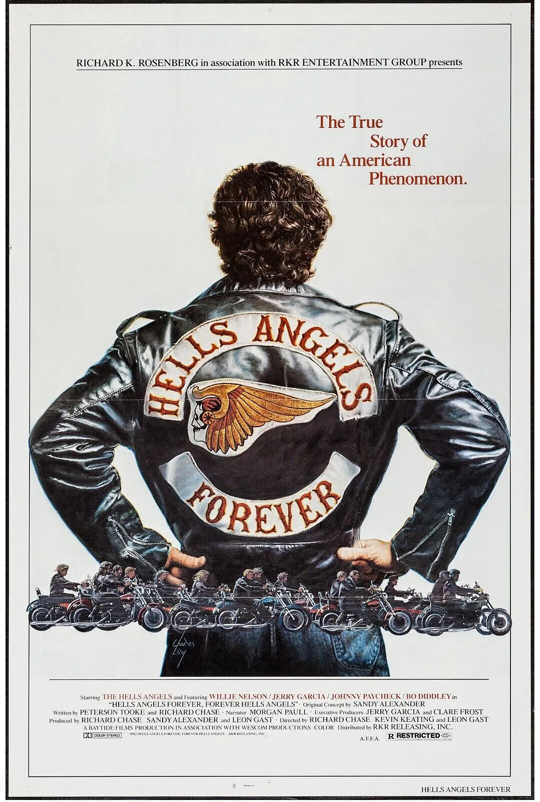 HELLS ANGELS FOREVER, 1983, (MOTO) - REPRO AFFICHE PUBLICITAIRE VINTAGE