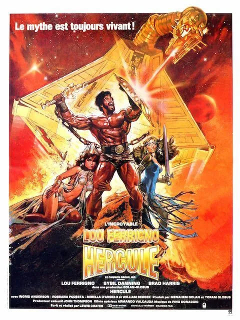 HERCULE, LOU FERRIGNO, 1983, REPRO MOVIE POSTER, VINTAGE, HQ.