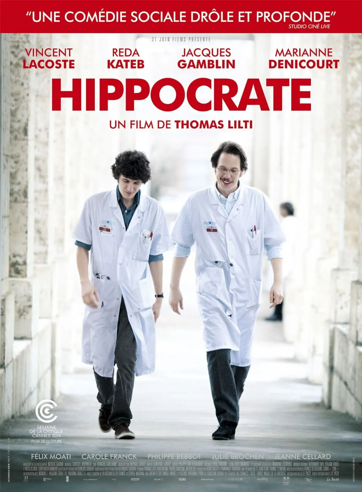 HIPPOCRATE, VINCENT LACOSTE, 2014, REPRO MOVIE POSTER, VINTAGE, HQ.