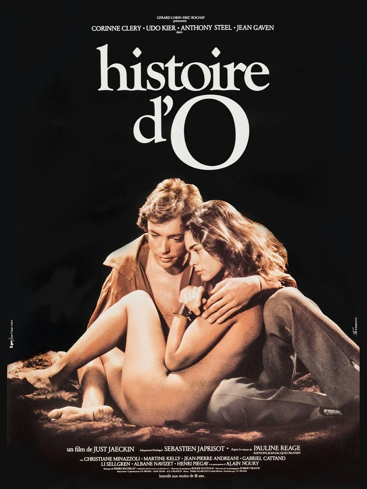 HISTOIRE D'O, CORINNE CLERY, 1975, REPRO AFFICHE CINEMA VINTAGE HQ