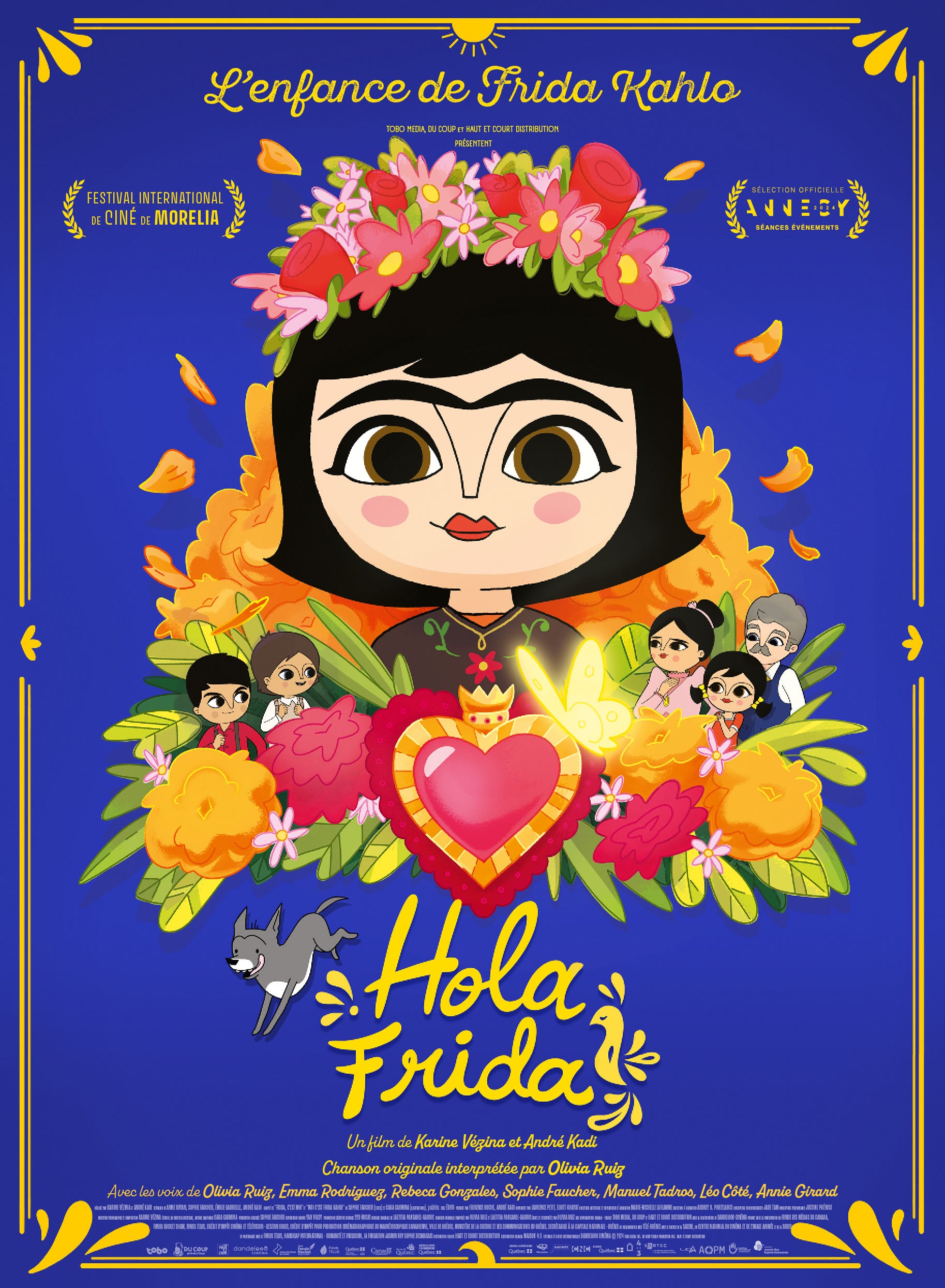 HOLA FRIDA (2023) | FILM D’ANIMATION | POSTER CINÉMA VINTAGE | POSTER HUB STUDIO RÉTRO | HQ
