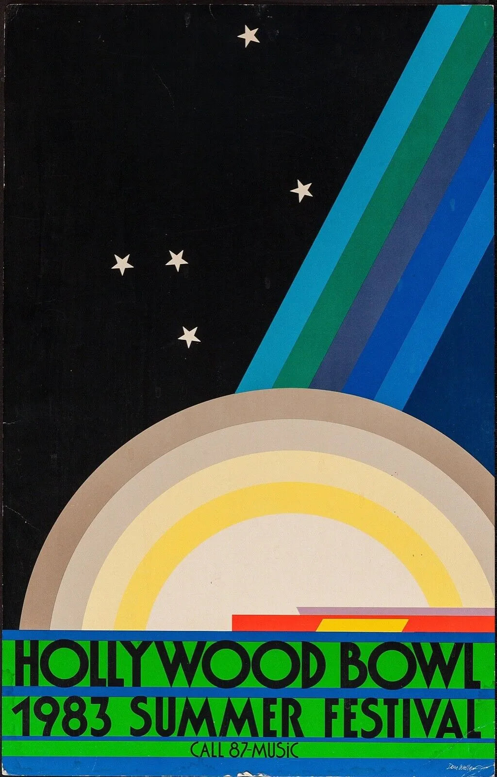 HOLLYWOOD BOWL, 1963, repro affiche CINEMA, HQ