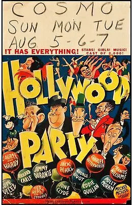 HOLLYWOOD PARTY, LAUREL AND HARDY, 1934 CINEMA HQ
