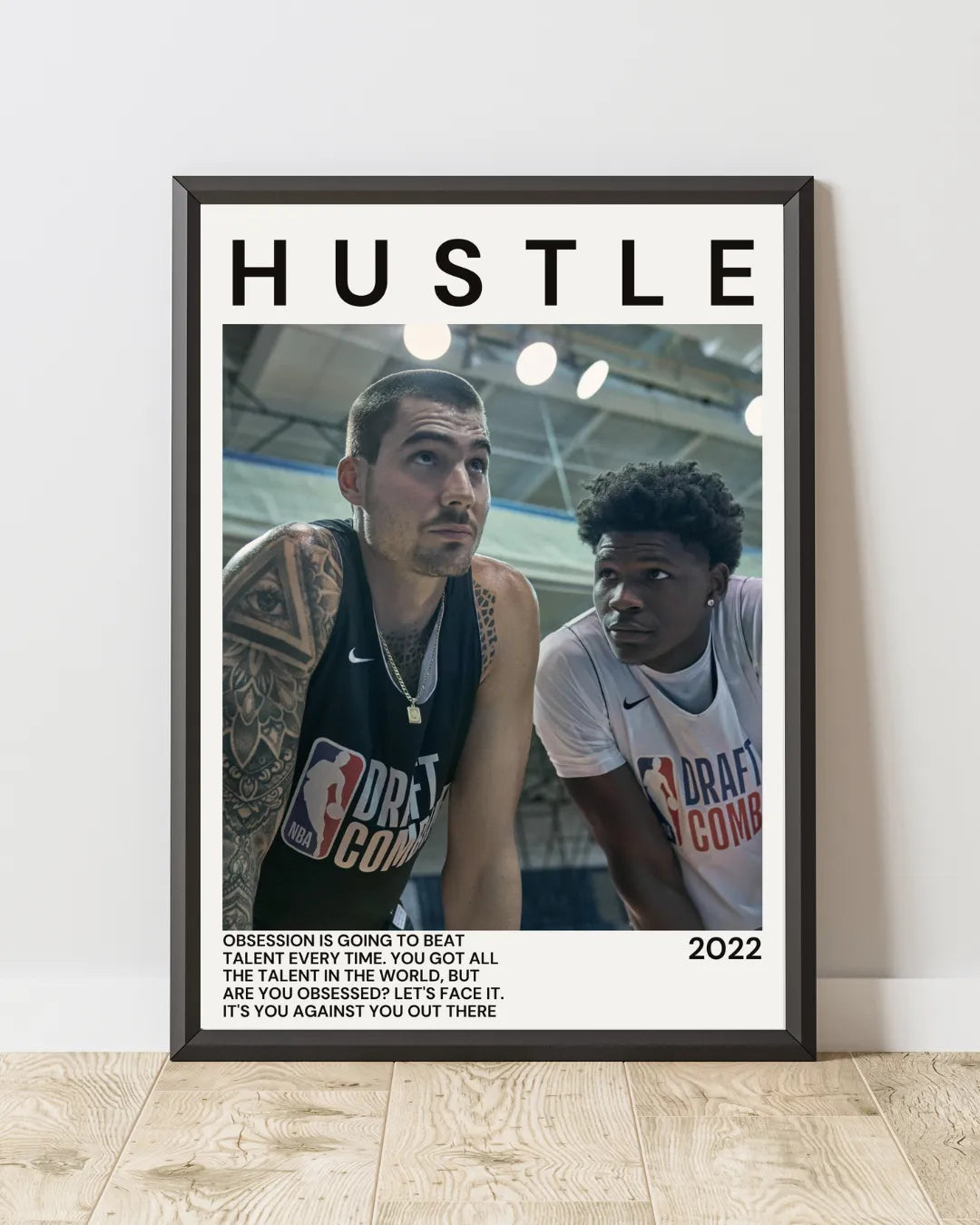 HUSTLE NETFLIX NBA MOVIE POSTER HQ ADAM SANDLER, BO CRUZ, ANTHONY EDWARDS