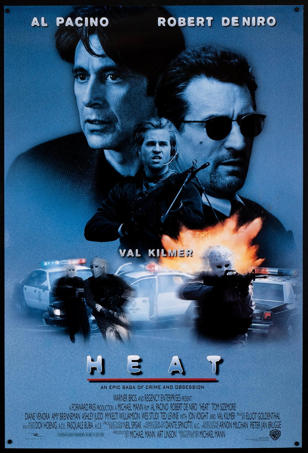 HEAT MOVIE POSTER HQ AL PACINO – AFFICHE VINTAGE CINÉMA RÉTRO, 1995, AL PACINO
