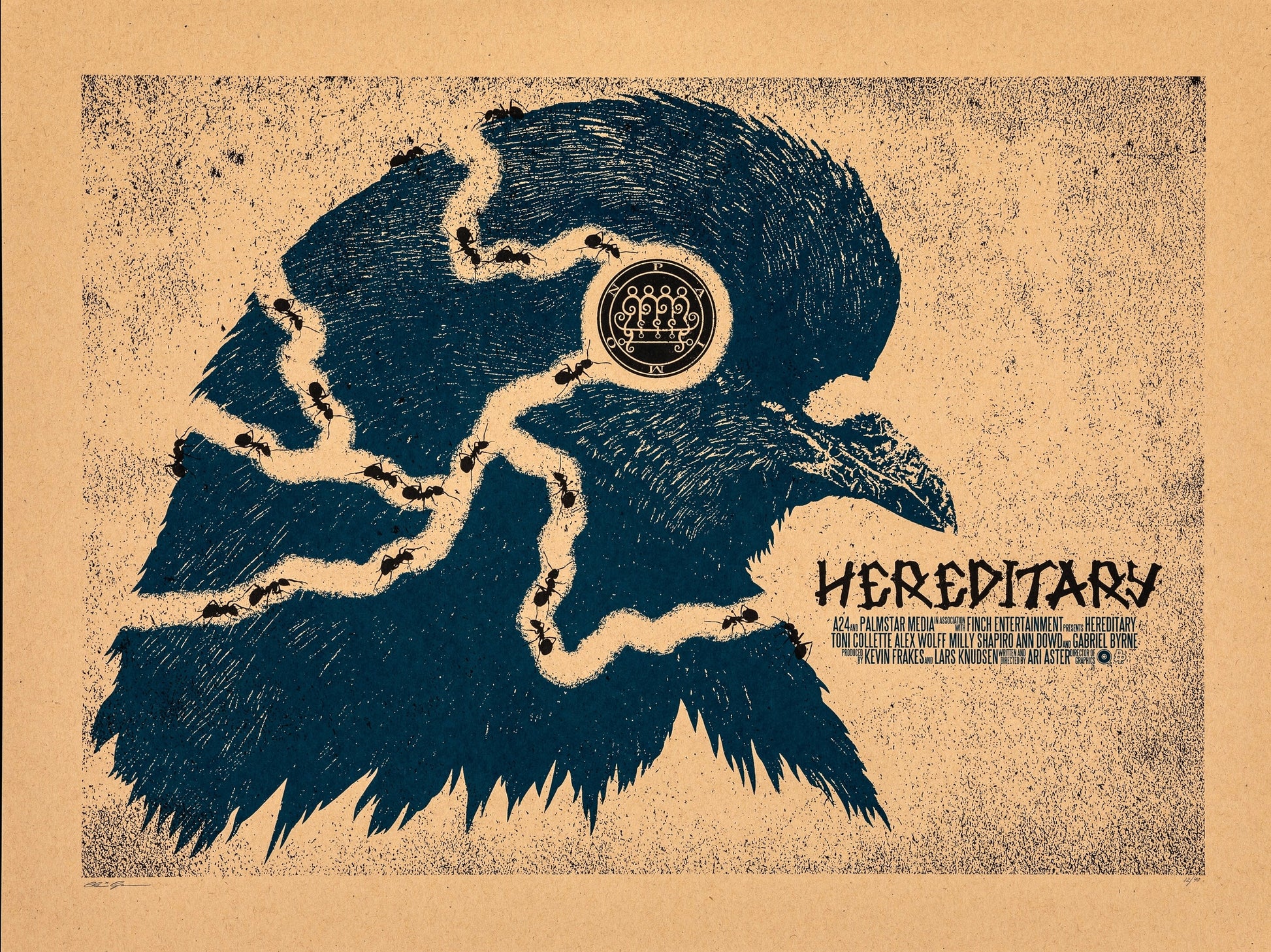 HEREDITARY (2018) – TONI COLLETTE – FILM DE ARI ASTER – HORREUR PSYCHOLOGIQUE – A24 – AFFICHE CINÉMA – REPRODUCTION
