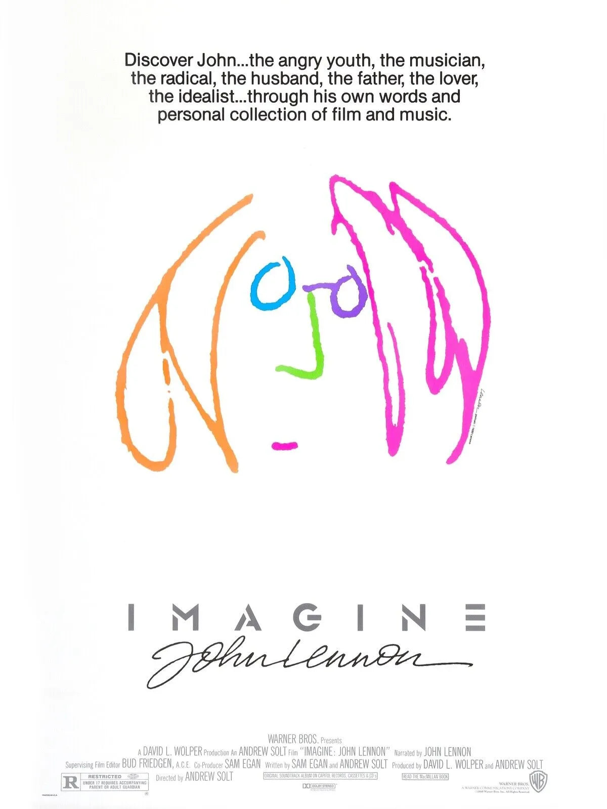 IMAGINE, JOHN LENNON, REPRO AFFICHE CINEMA VINTAGE HQ