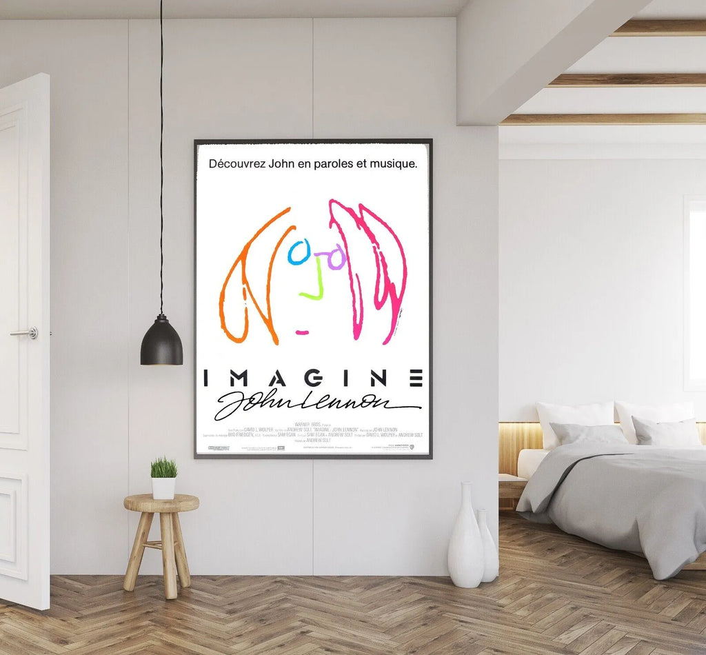IMAGINE, JOHN LENNON, REPRO AFFICHE CINEMA VINTAGE HQ