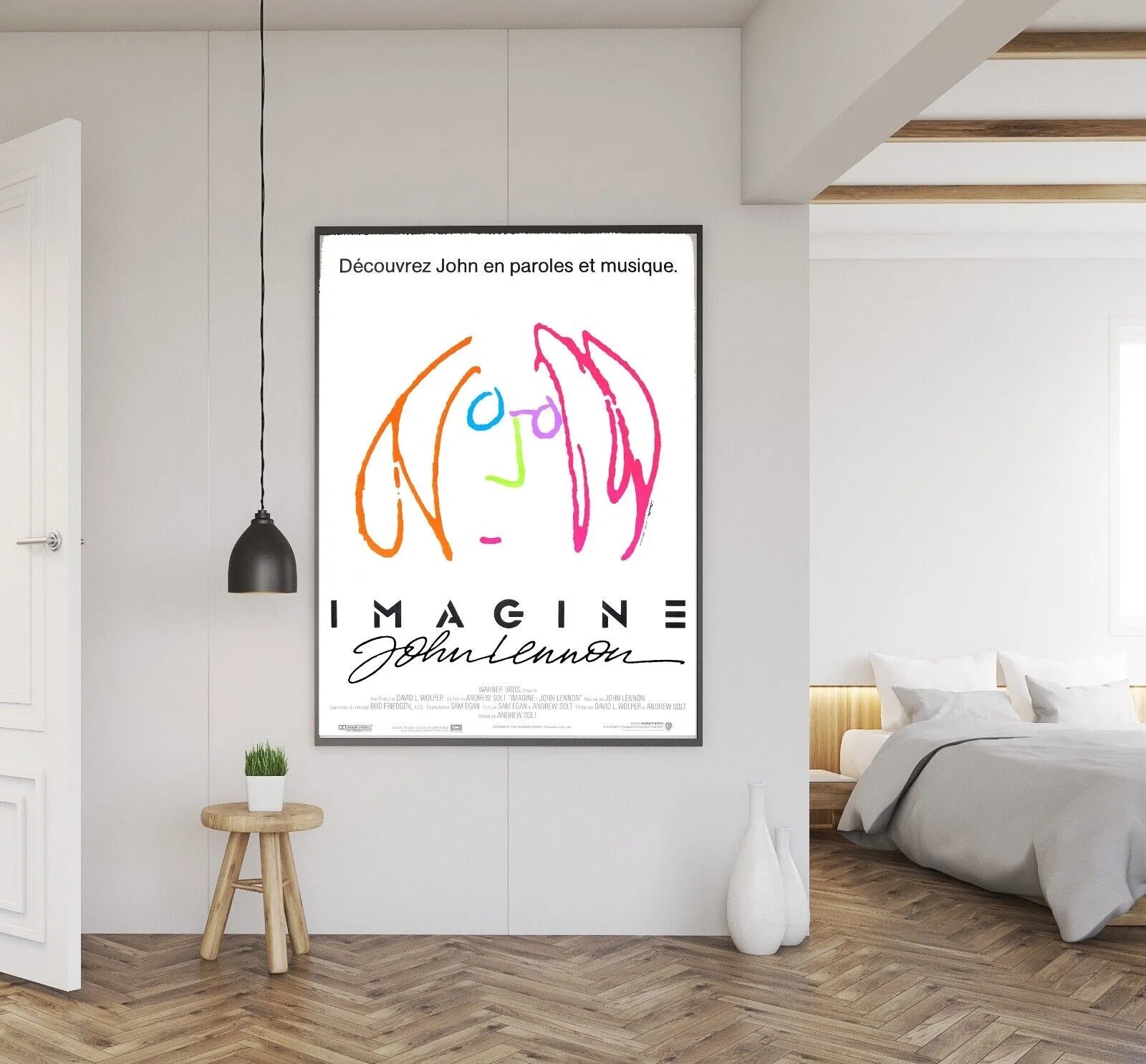 IMAGINE, JOHN LENNON, REPRO AFFICHE CINEMA VINTAGE HQ