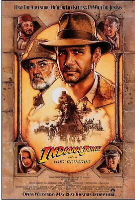 INDIANA JONES ET LA DERNIERE CROISADE (THE LAST CRUSADE)- REPRO AFFICHE CINEMA VINTAGE EN HQ