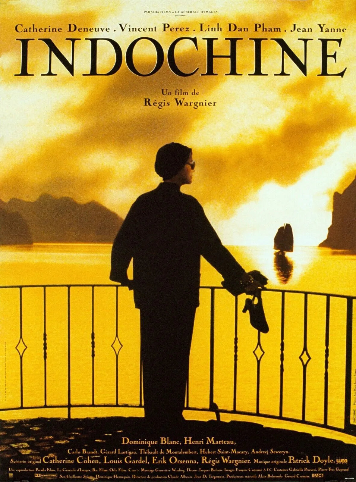 INDOCHINE, CATHERINE DENEUVE, 1992, repro affiche de cinema HQ