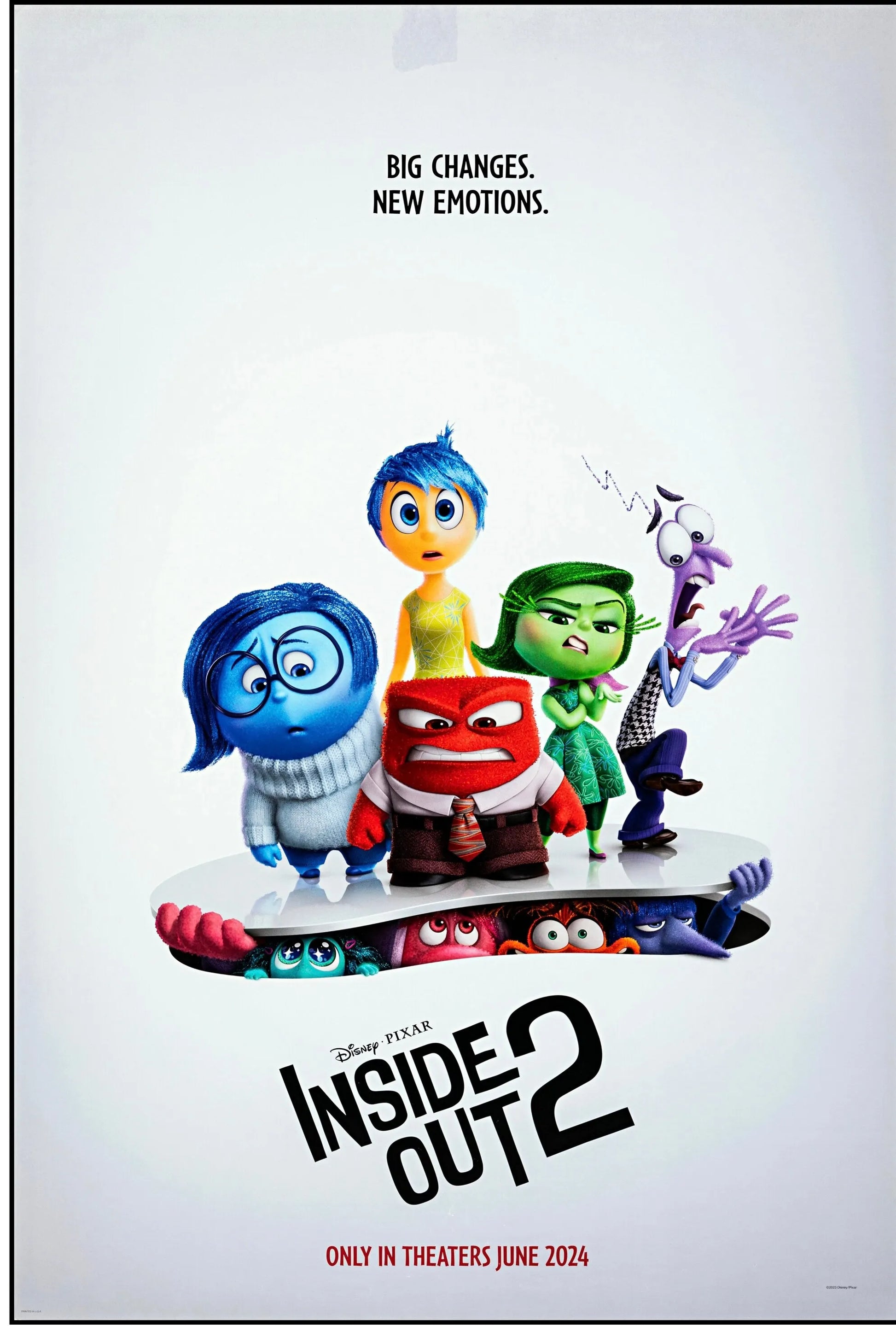 INSIDE OUT 2 – AMY POEHLER – 2024, AFFICHE VINTAGE CINÉMA RÉTRO, HQ