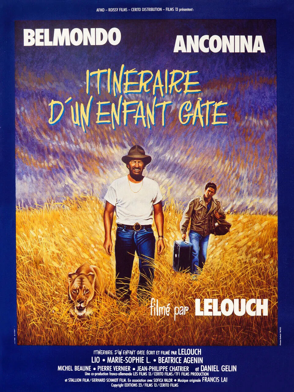 ITINÉRAIRE D’UN ENFANT GÂTÉ – JEAN-PAUL BELMONDO, 1988 – REPRO AFFICHE CINÉMA VINTAGE HQ