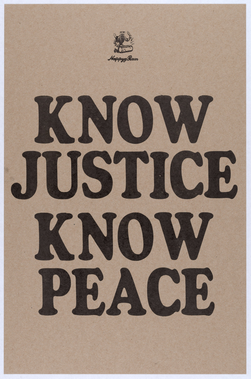 Know Justice Know Peace Motivational Poster Hq – Affiche Vintage Cinéma Rétro | Poster HUB STUDIO