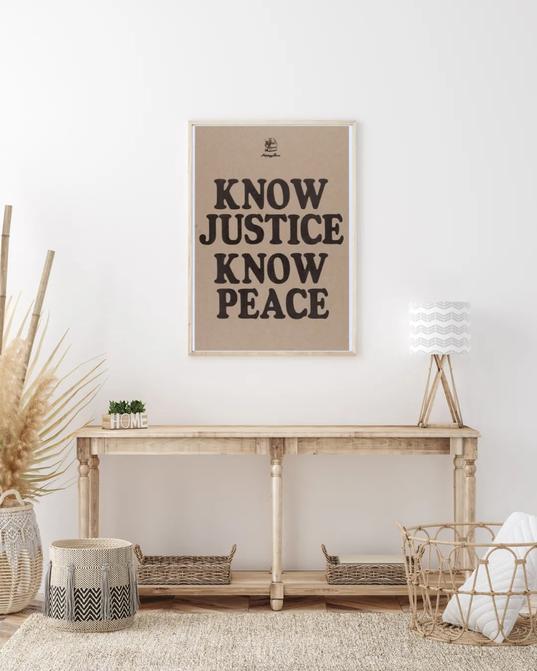 Know Justice Know Peace Motivational Poster Hq – Vintage Retro Cinema Poster | Poster HUB STUDIO