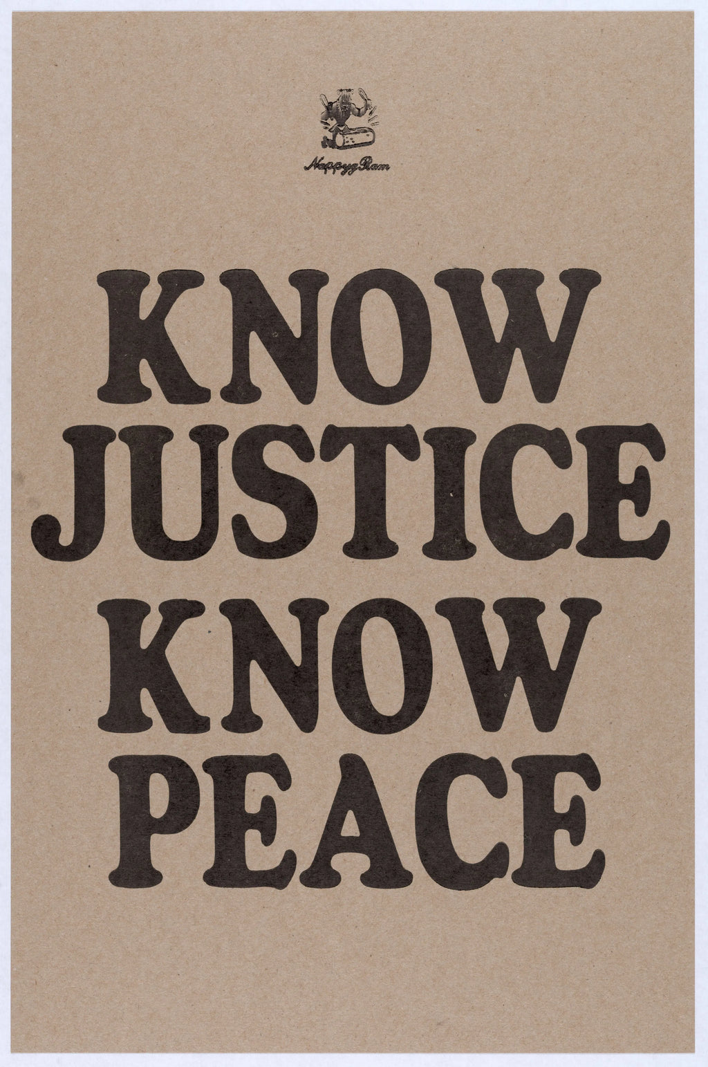 Know Justice Know Peace Motivational Poster Hq – Vintage Retro Cinema Poster | Poster HUB STUDIO