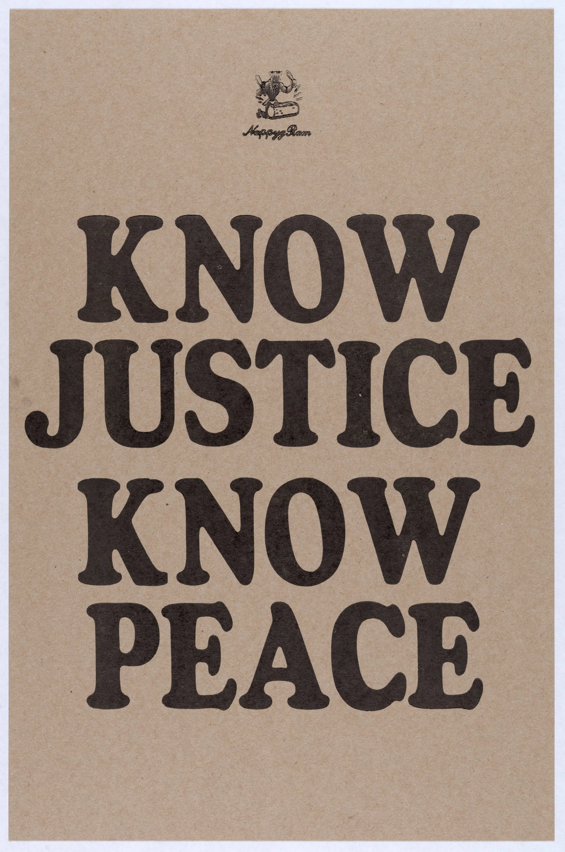 Know Justice Know Peace Motivational Poster Hq – Vintage Retro Cinema Poster | Poster HUB STUDIO