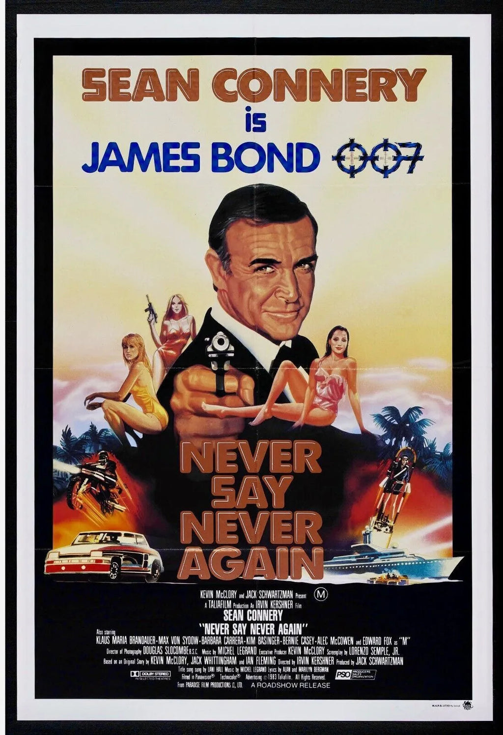 JAMES BOND 007, SEAN CONNERY, 1962, REPRO AFFICHE HQ