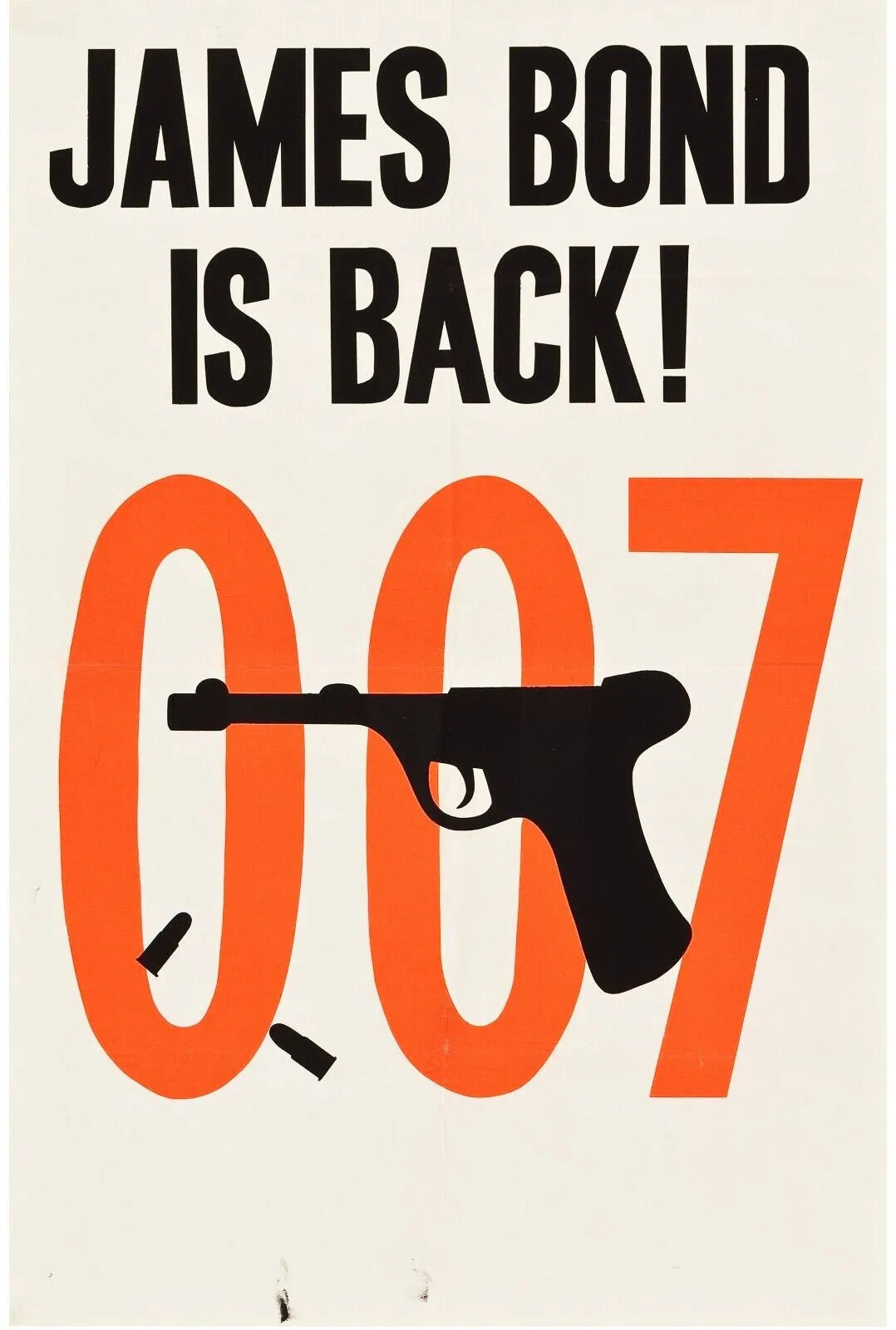 JAMES BOND IS BACK – SEAN CONNERY, 1965 – REPRO AFFICHE CINÉMA VINTAGE HQ