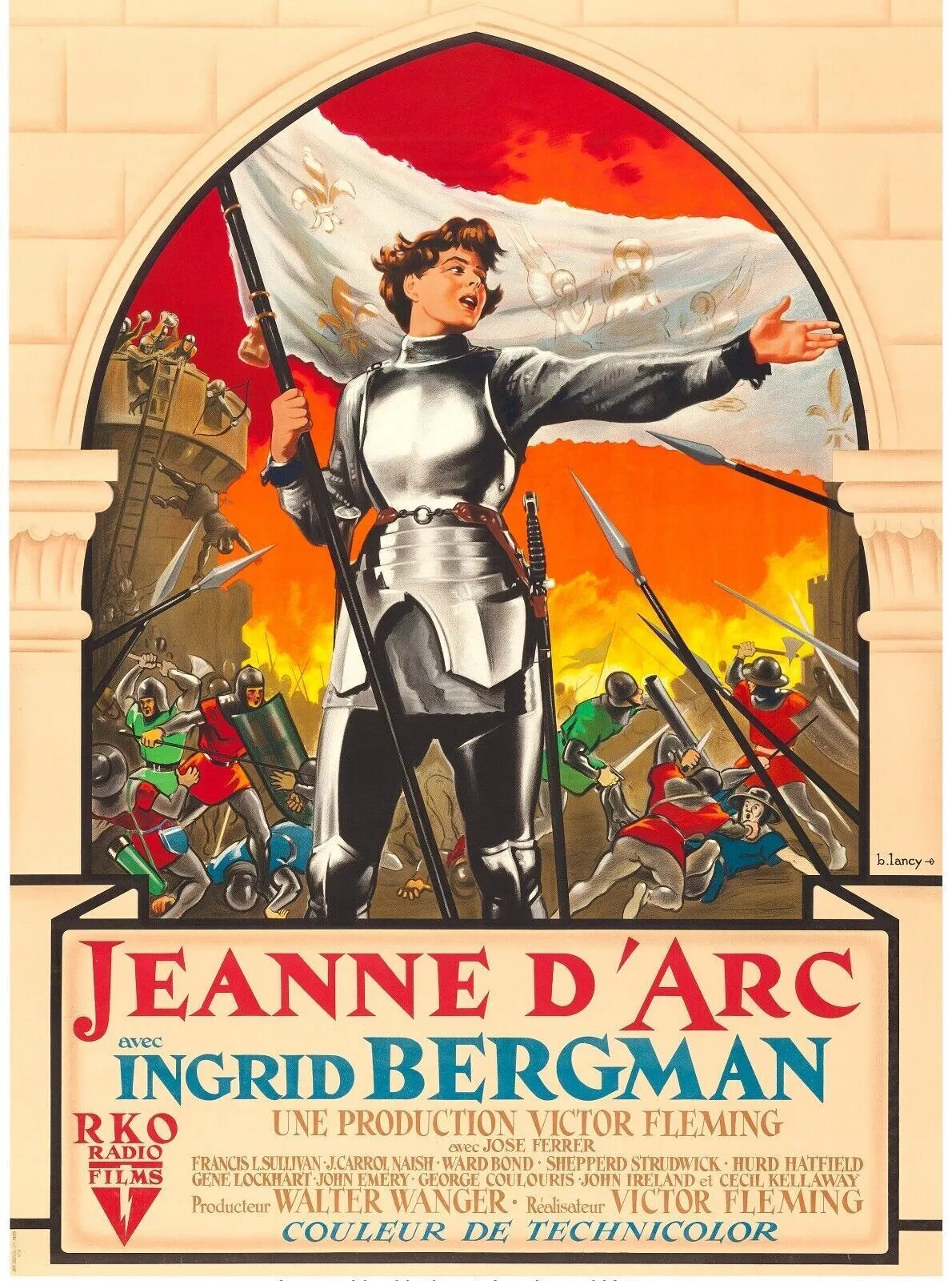 JEANNE D'ARC, INGRID BERGMAN, 1948, Repro affiche CINEMA, HQ